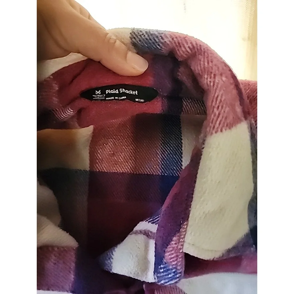 Girls Plaid Shacket
